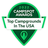 Top Campgrounds in the USA Badge in Green Color